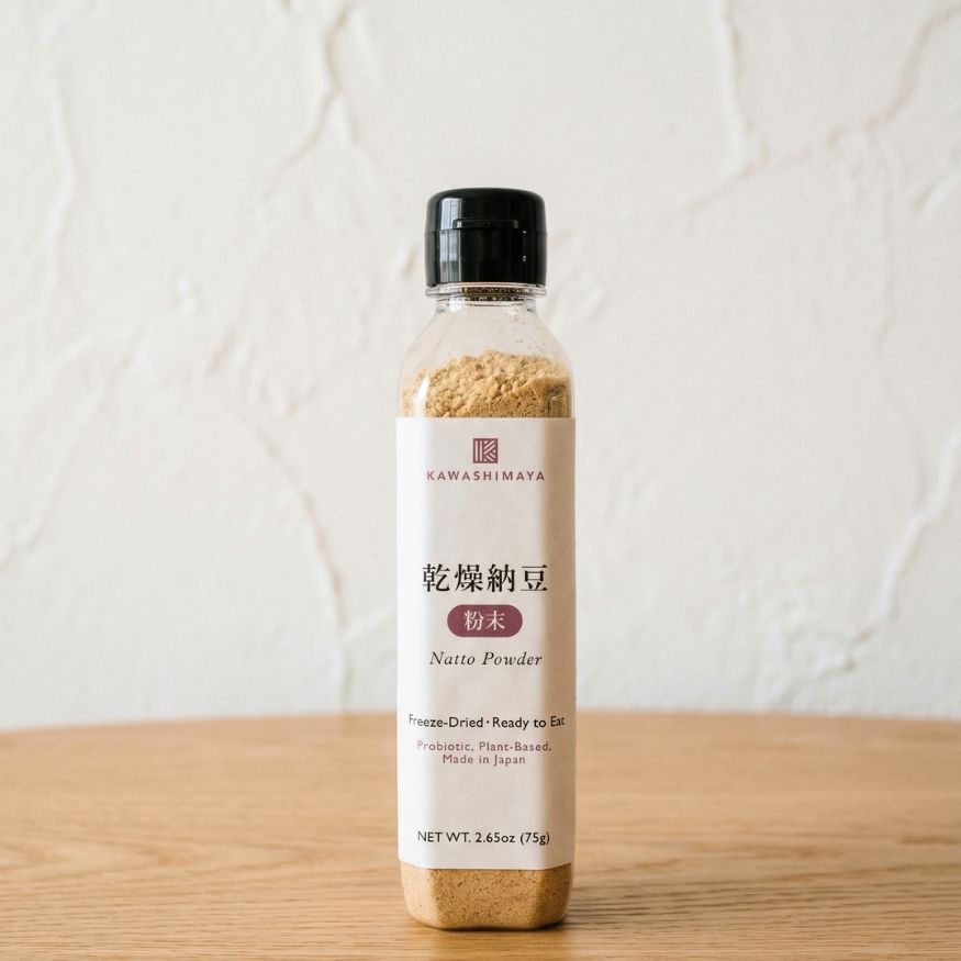 Kawashimaya Japanese Natto Fermented Soybeans Powder 75g - Freeze-Dried Traditional Superfood Natto Powder, Salt-Free, Made in Japan